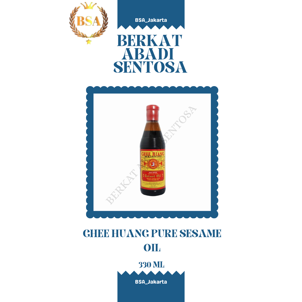 

GHEE HIANG PURE SESAME OIL (330 ML)