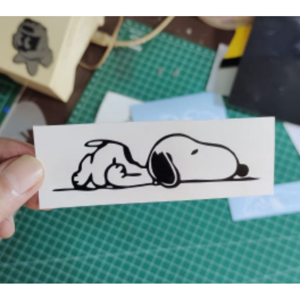 

stiker Snoopy sticker cutting custom lucu