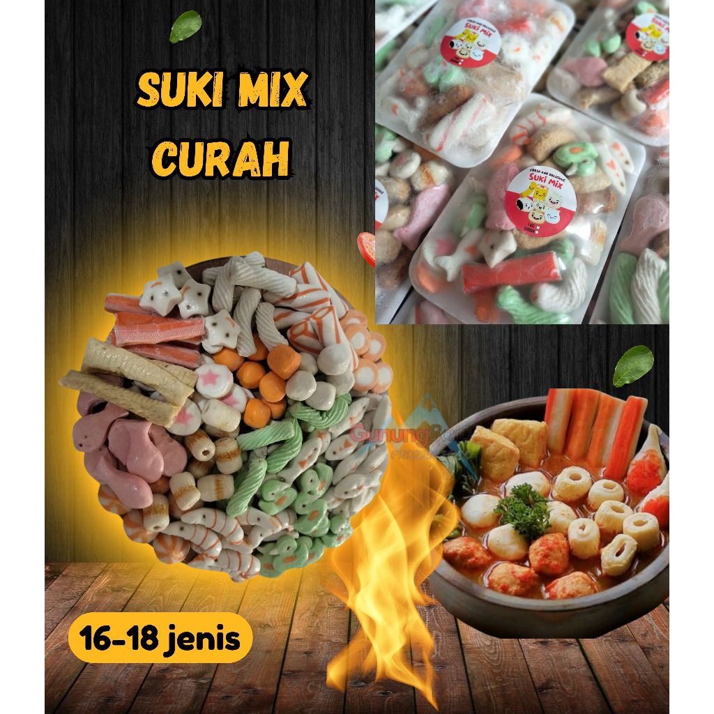 

SUKI MIX CURAH 450GR & 1KG/ SUKI-SUKI/ IKAN OLAHAN