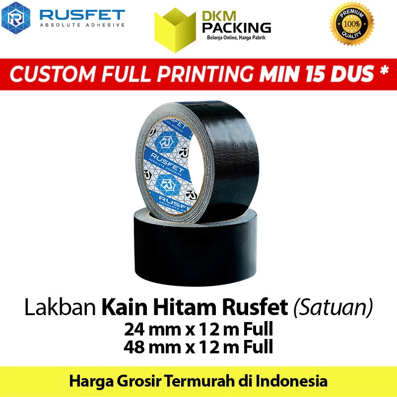 

Lakban Kain Cloth Tape Isolasi Kain RUSFET PREMIUM TERMURAH /SATUAN