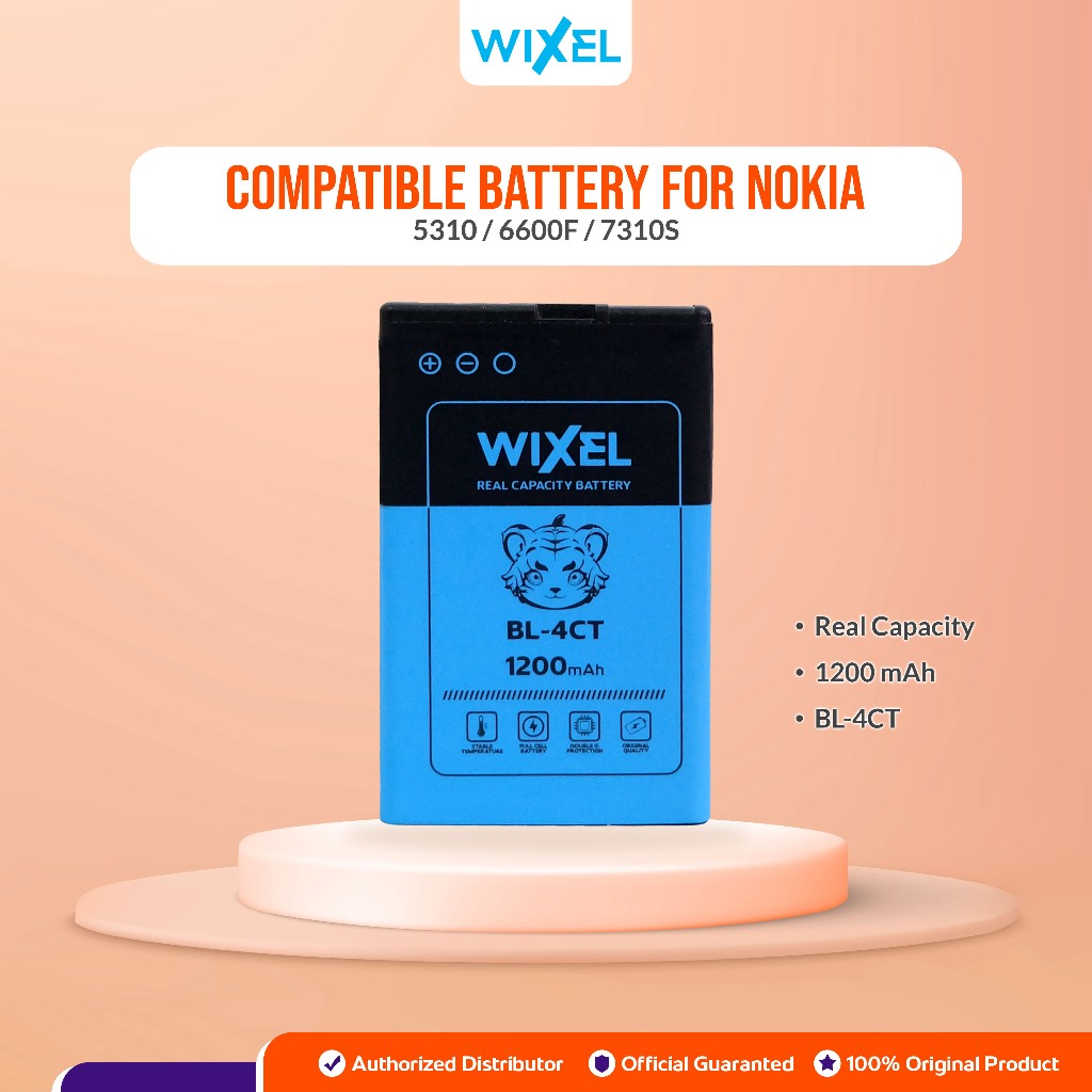 WIXEL Baterai BL-4CT Nokia 5310 XpressMusic 5630 2720 Fold 6600 Fold 6700 Slide 7210 7310 Supernova 