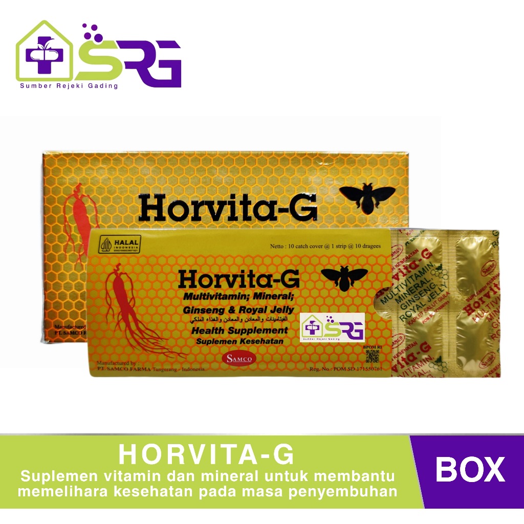 HORVITA-G BOX SAMCO FARMA HORVITA G MULTIVITAMIN SUPLEMEN PRIA PEMULIHAN