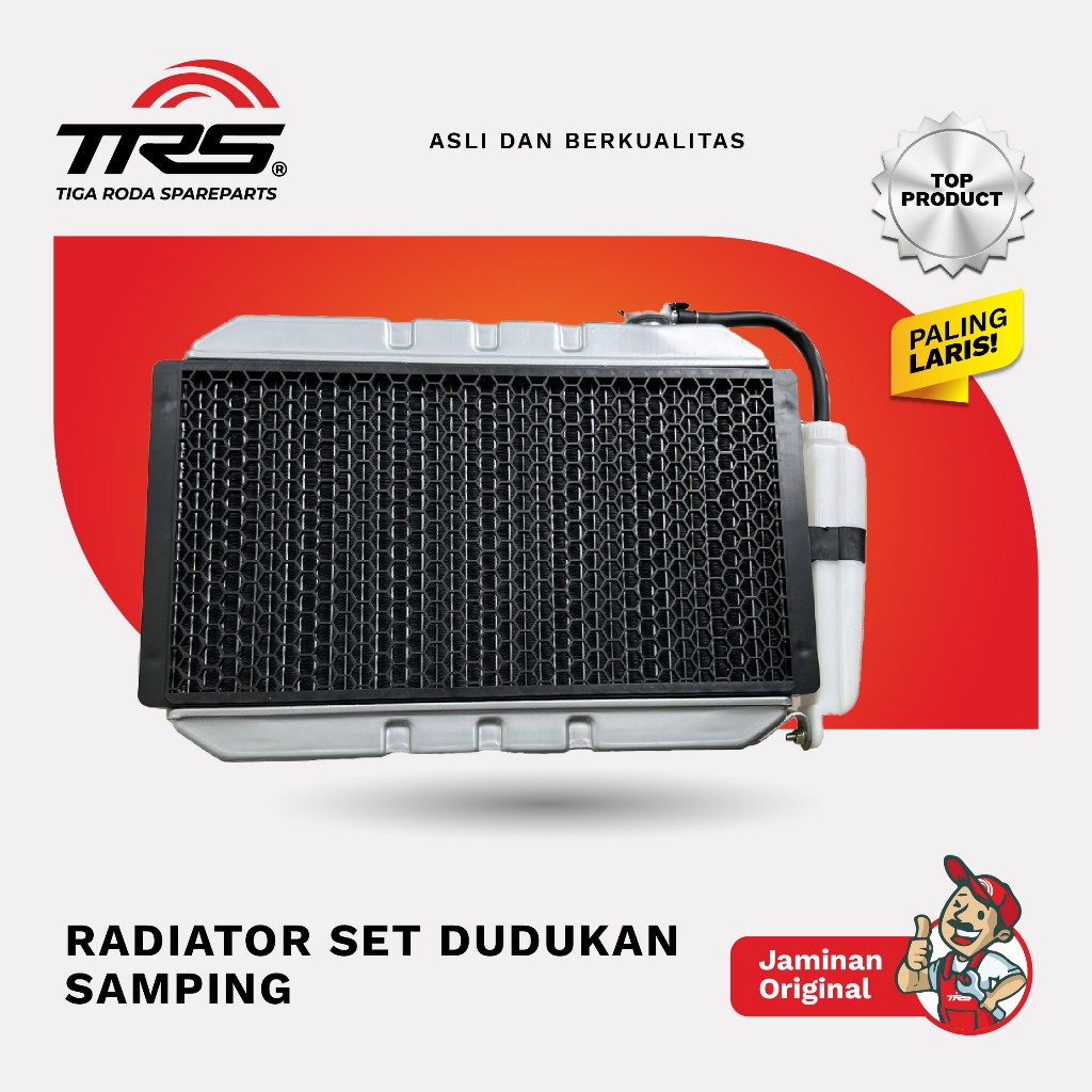 TRS Radiator Set Dudukan Kanan Kiri Pendingin Mesin Motor Roda Tiga Kaisar 250cc Jialing Spareparts 