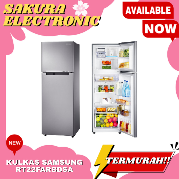 KULKAS SAMSUNG 2 PINTU RT22FARBDSA INVERTER 236 LITER RT22FARBDSA