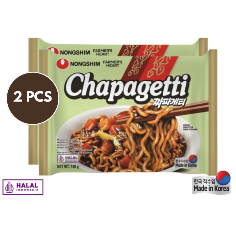 

[BUNDLING 2 PCS] Chapagetti Instant Noodles 140gr [NONGSHIM - MIE IMPORT KOREA]