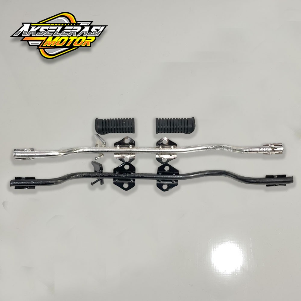 Footstep Depan Supra X Lama Supra Fit Lama Barstep Supra X Lama Supra Fit Lama Hitam dan Silver Chro