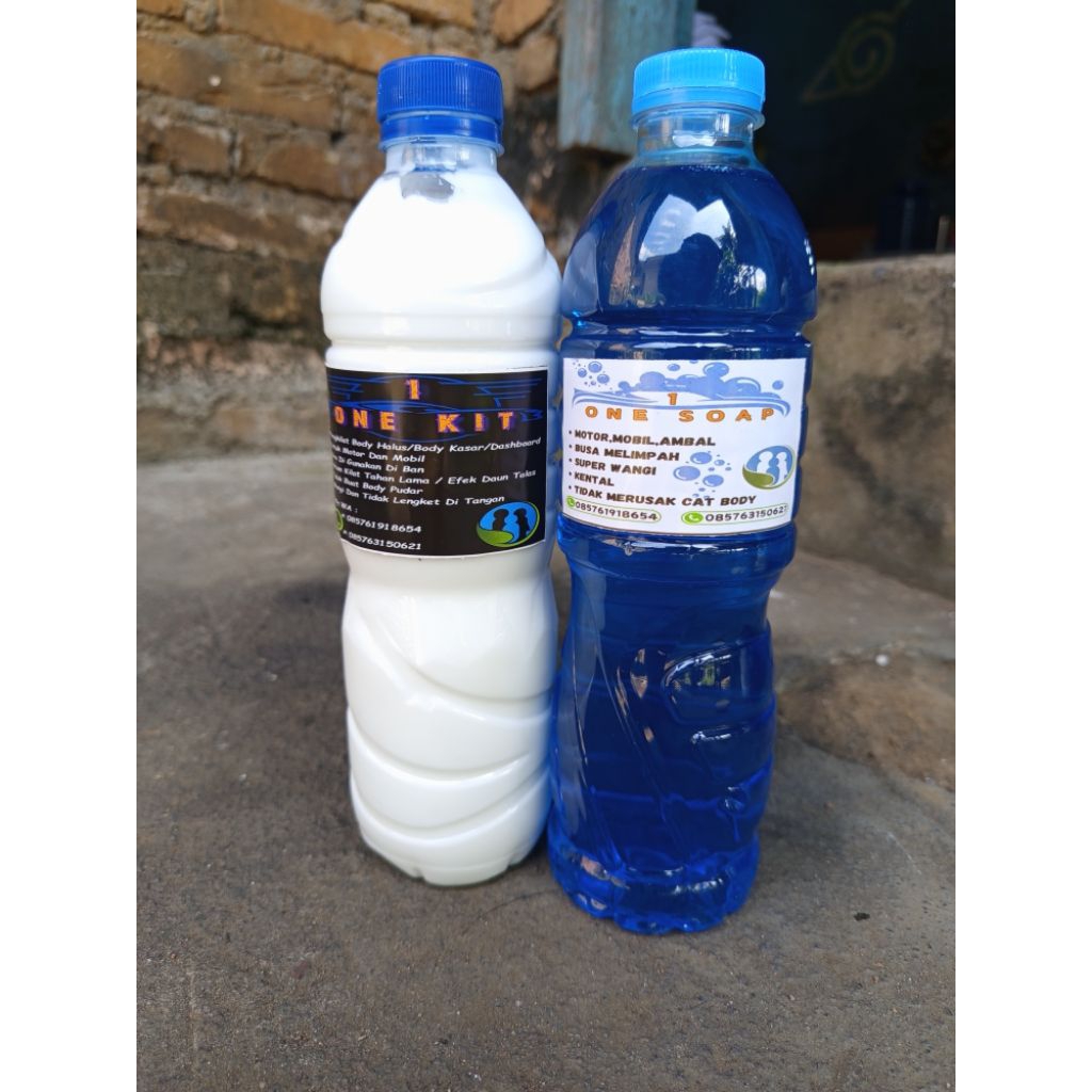 Paketan Sampo & Pengkilat STP Kit Motor Mobil Bersih Kinclong Ukuran 600 ml