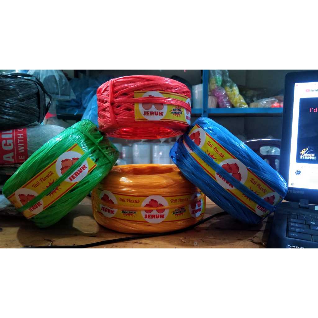 

Tali plastik warna/tali plastik cap jeruk/tali rafia kua..