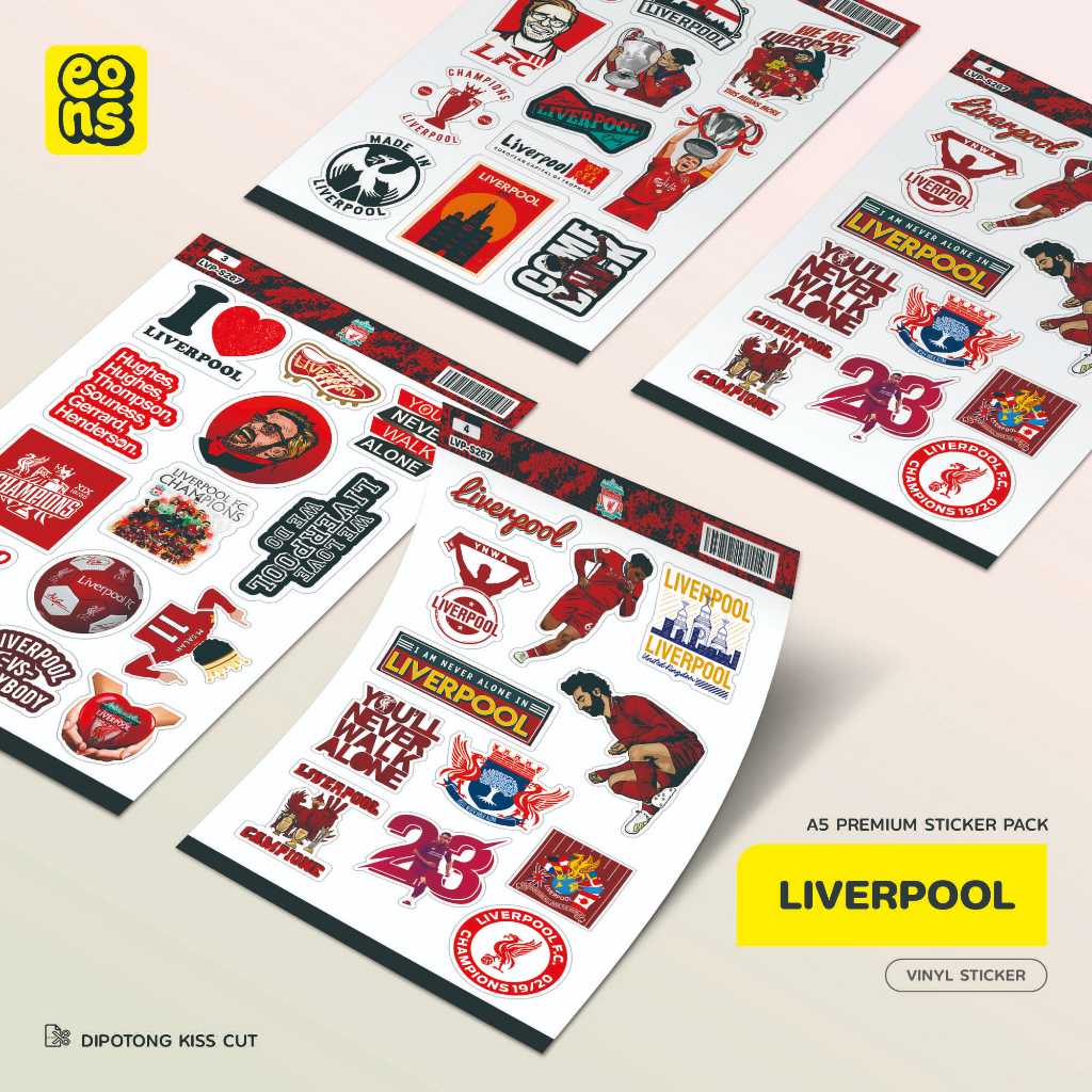 

Stiker Pack LIVERPOOL Waterproof Aesthetic- untuk Laptop, Motor, dan Helm - Paper Stationery