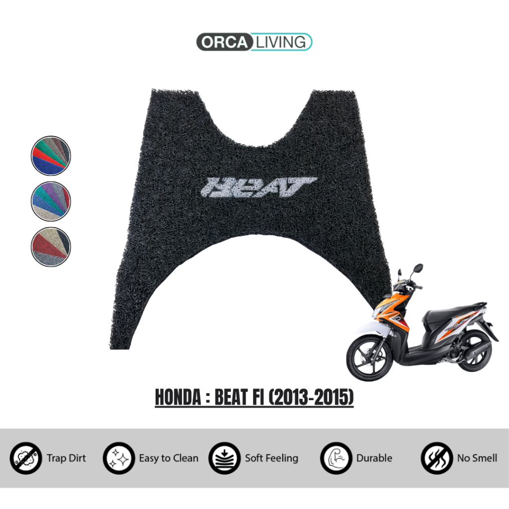 Karpet Mie Motor Honda BEAT FI (2013-2015) / Karpet Pijakan Alas Kaki Motor Honda BEAT FI (2013-2015