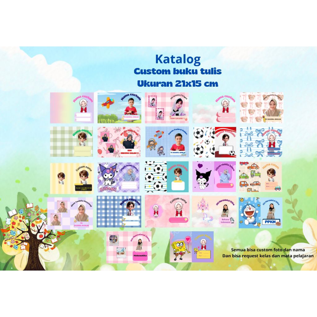 

BUKU TULIS CUSTOM (ukuran 21×15 cm)