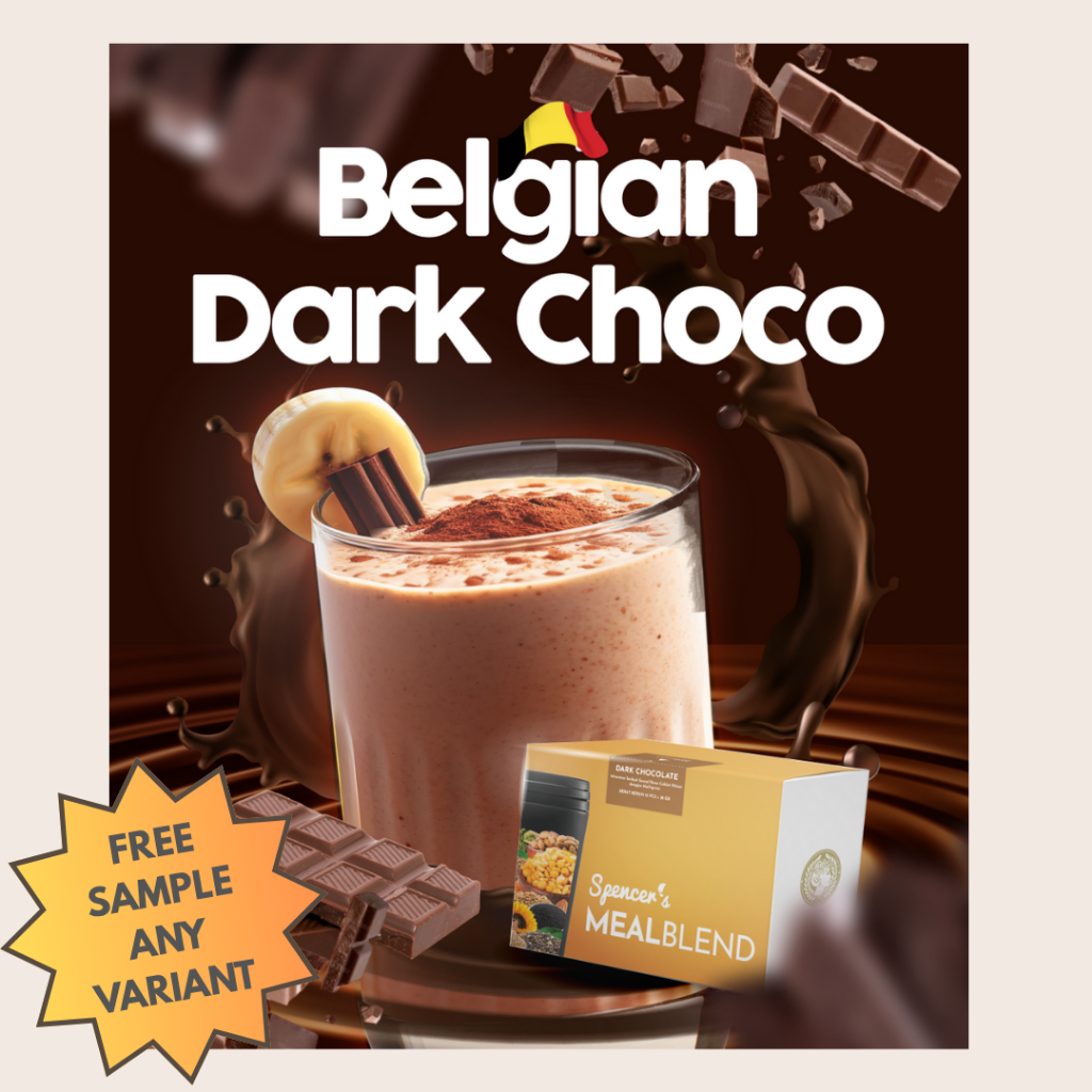 

SPENCER’S MEALBLEND - BELGIAN DARK CHOCOLATE - FREE SAMPLE! - MINUMAN BERSERAT TINGGI FIBER, NO SUGAR, RENDAH KALORI, HIGH PROTEIN UNTUK HEALTHY LIFESTYLE MAN AND WOMANULA