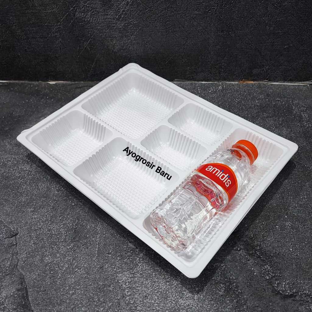 Ay00 Sekat Mika Persegi Panjang 20x27 isi 50 pcs Putih Susu Sekat 6