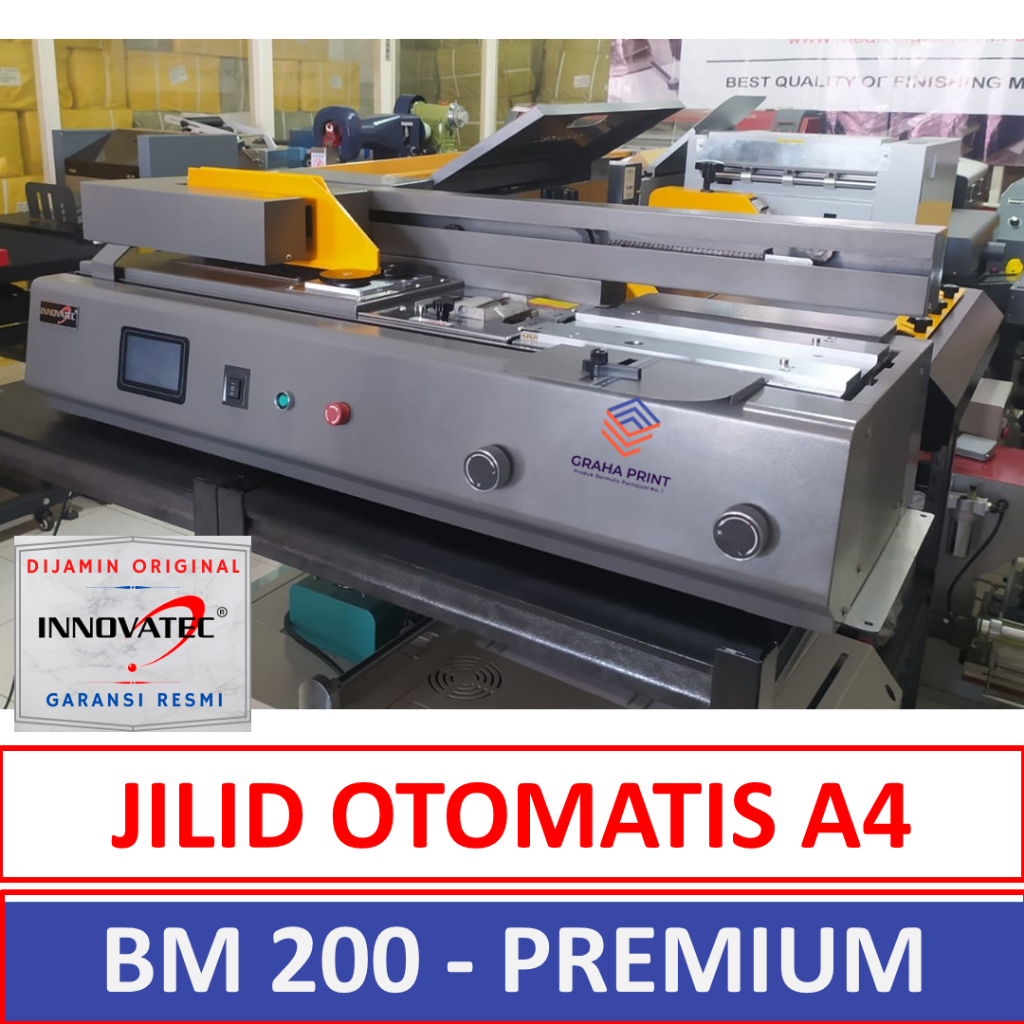 

INNOVATEC Mesin Jilid Lem Panas A4 Otomatis BM 200 Premium Hot Melt Glue Binding Machine BM200