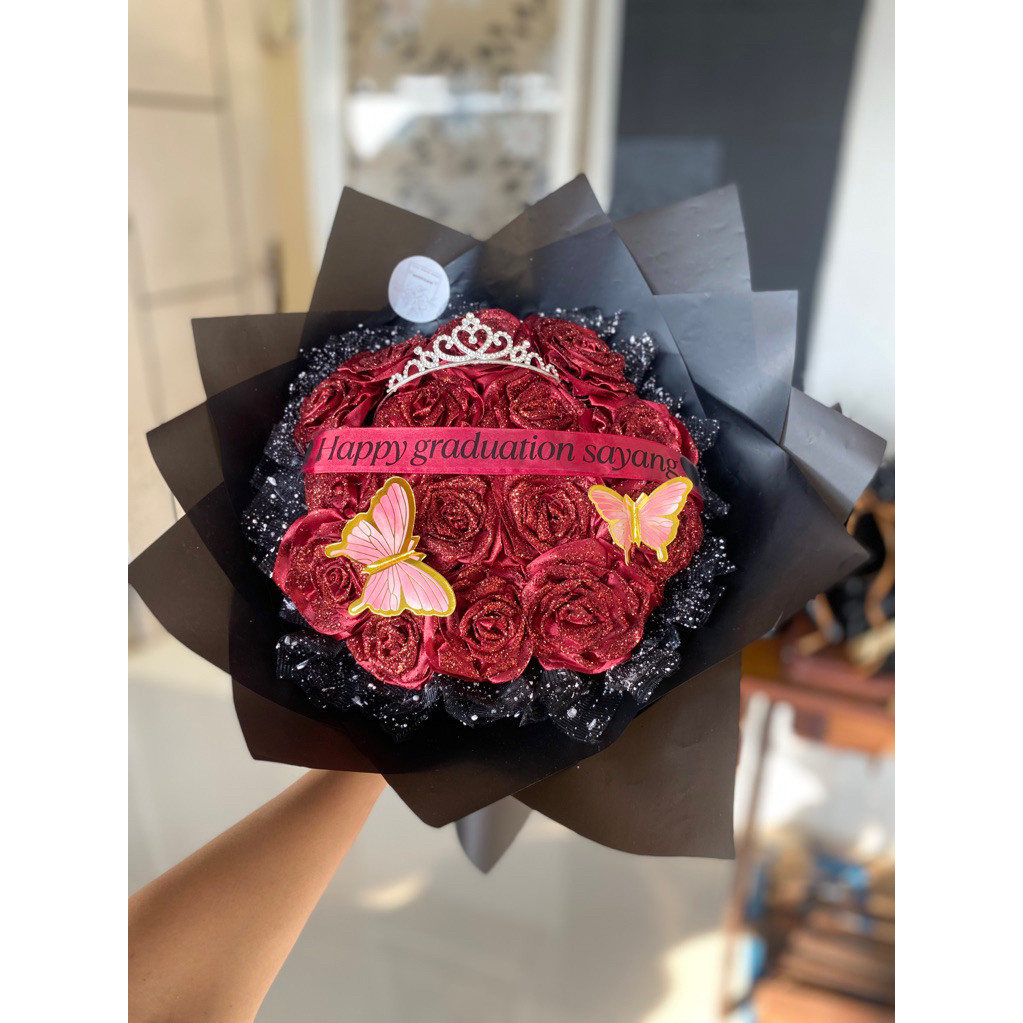 

buket satin 15 tangkai