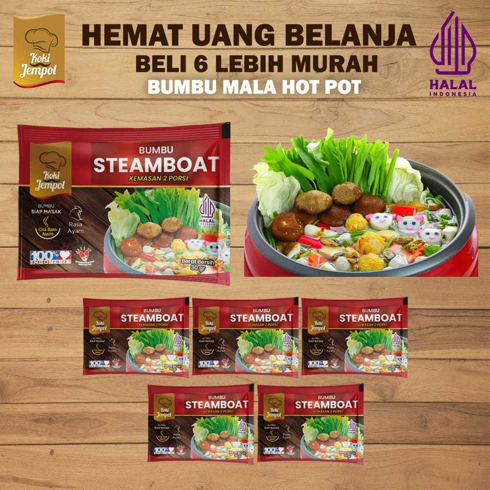 

Bumbu Steamboat 2 Porsi Paket Isi 6 pcs dan 12 pcs Koki Jempol