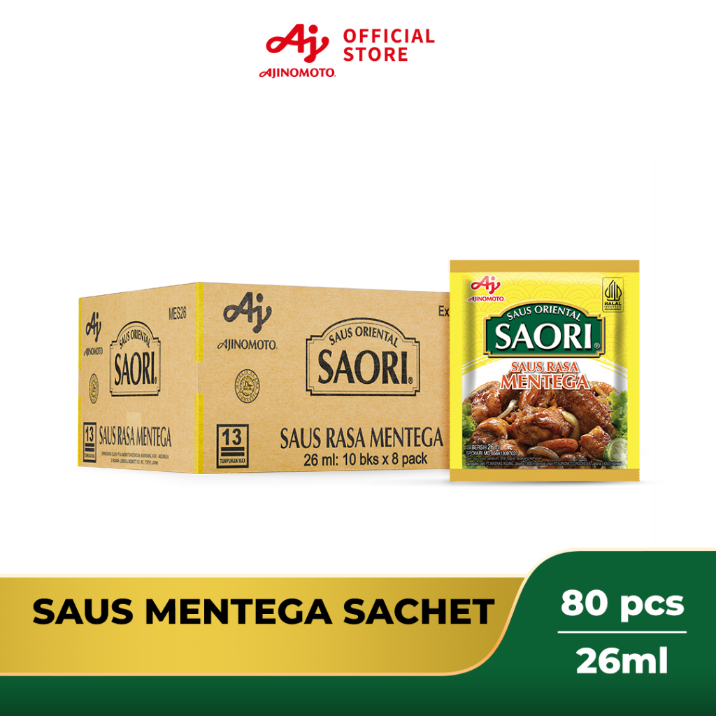 

SAORI® Saus Mentega Oriental Sachet 26 ml - 1 Karton