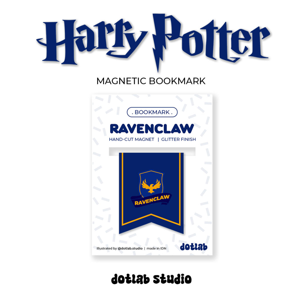 

DOTLAB RAVENCLAW HARRY POTTER HOUSES MAGNETIC BOOKMARKS | NOVEL | MOVIE BOOK GLITTER AESTHETIC CUTE