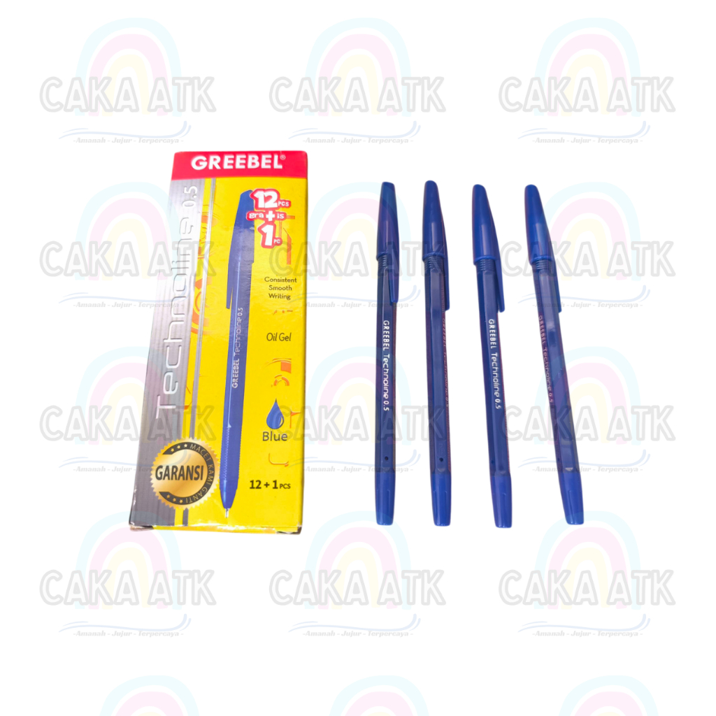 

[ Ecer ] Pulpen Greebel Hitam Biru / Ballpoint Greebel 0.5 Black Blue / Bolpen Greebel Murah