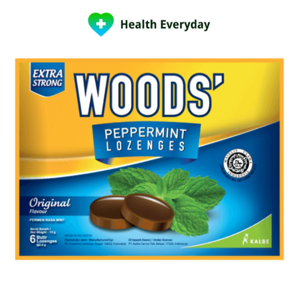 

WOODS Peppermint Lozenges Permen Tablet 15g