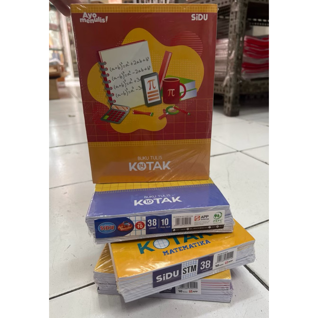 

10pcs Buku Tulis SIDU Halus Kotak Strimin 38lembar / 1pack Buku Tulis SIDU Halus Kotak Strimin 38lembar / Buku Tulis SIDU
