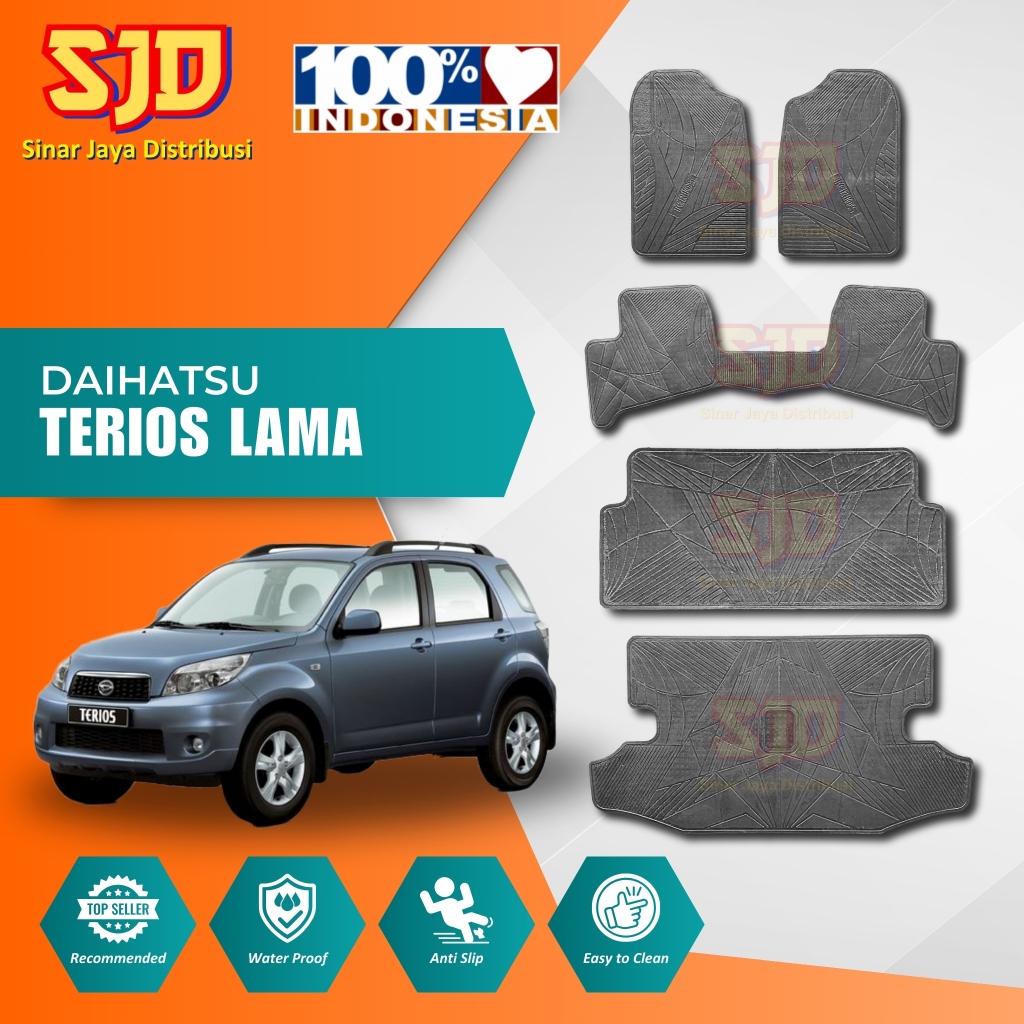 Karpet Mobil / Karpet Karet Lantai Mobil Daihatsu Terios (Warna Hitam)