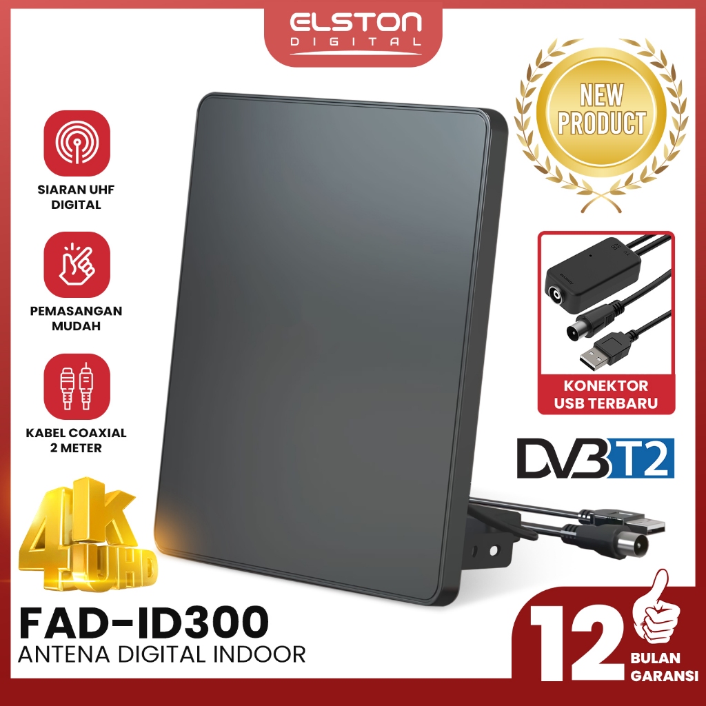 Antena TV INDOOR  FAD-ID300 TV Digital STB Nonton Siaran TV Digital Free Kabel