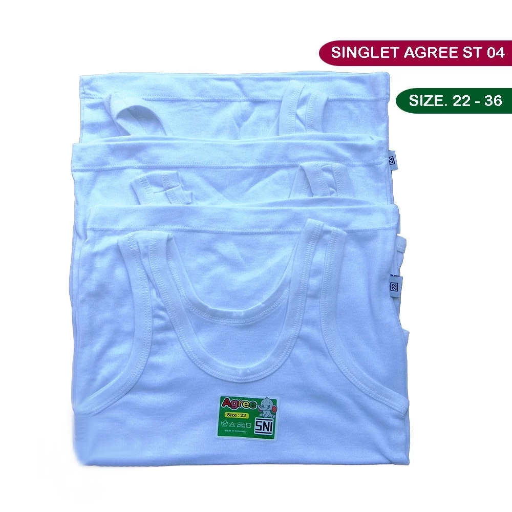 ( 3pc ) Grosir - Singlet Agree Kids ST 04 | Kaos Dalam Anak Singlet | Singlet Anak | Kaos Singlet ST