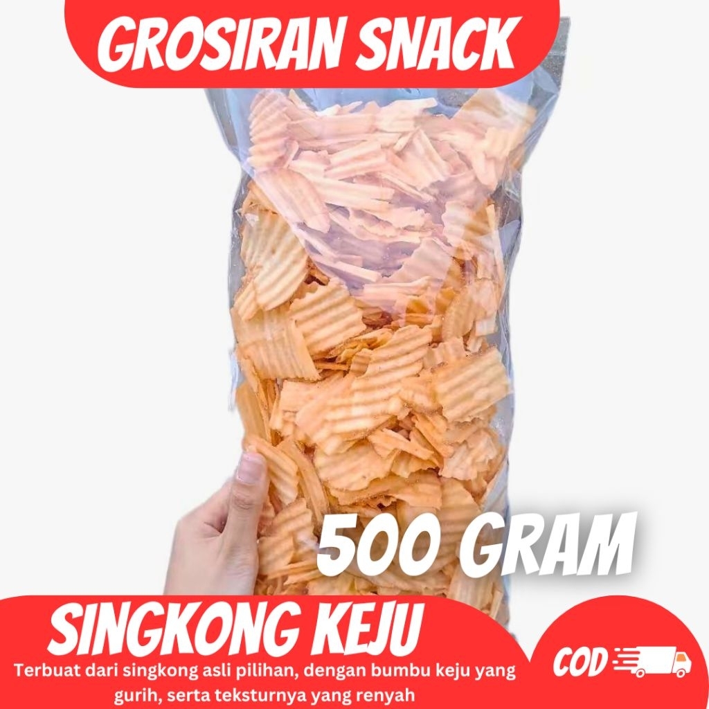 

(500 GRAM) KERIPIK SINGKONG (TES) rasa KEJU