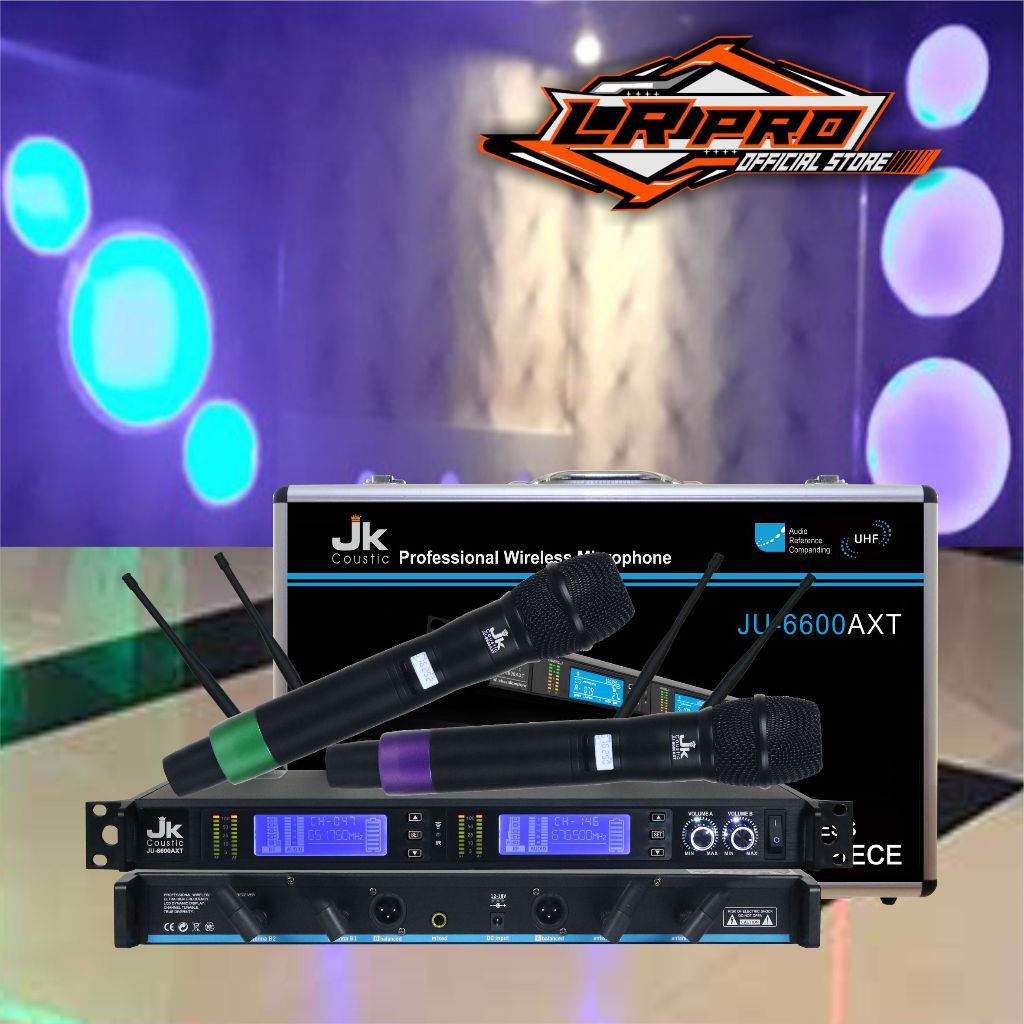 Microphone Wireless Jk Coustic JU 6600 AXT HH Hitam