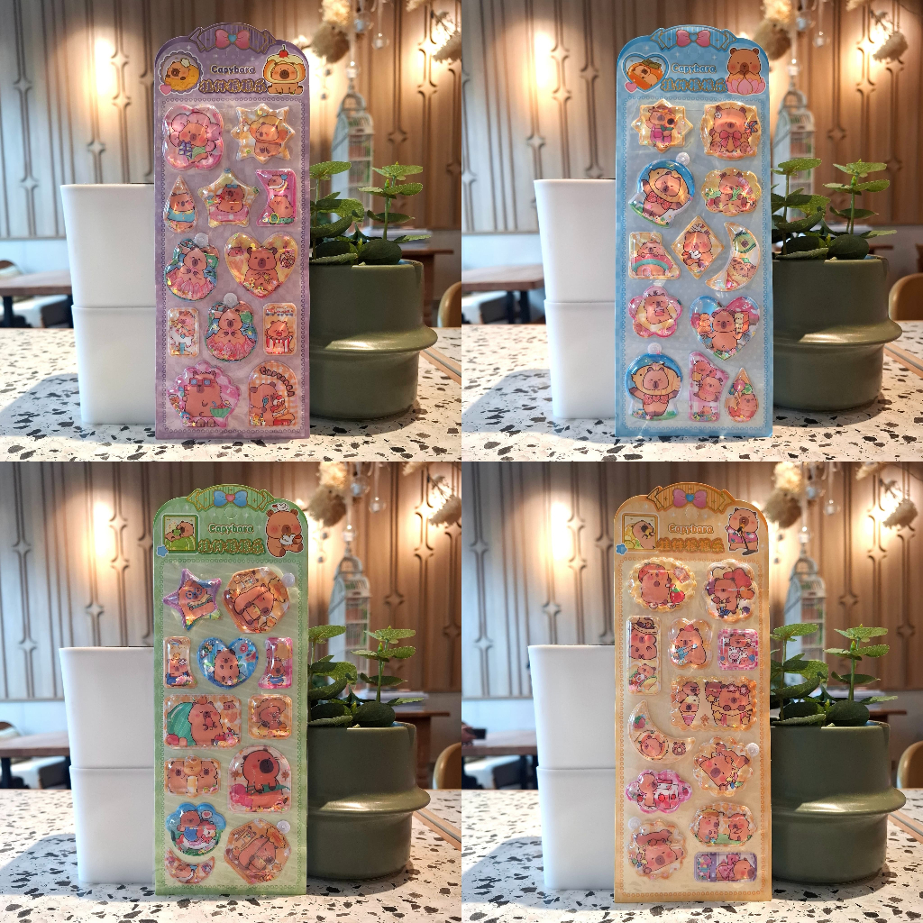 

[YKA-2] Bubble Sticker Stiker Air Timbul Anak 3D Karakter Kartun Capybara