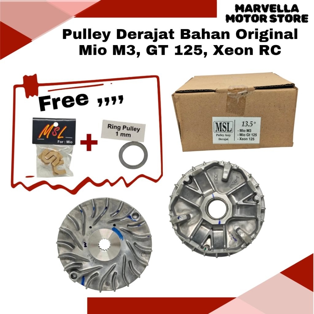 Pulley Depan MSL Derajat Mio M3 GT 125 Xeon RC
