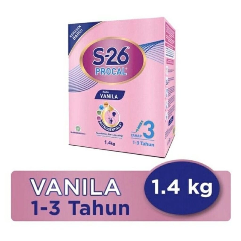 

S26 PROCAL VANILA TAHAP 3 1400 GRAM