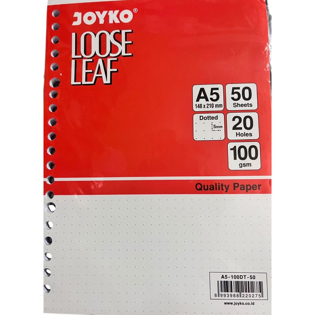 

Loose Leaf Titik Joyko A5 100TD-50 Lembar / Isi Binder Titik