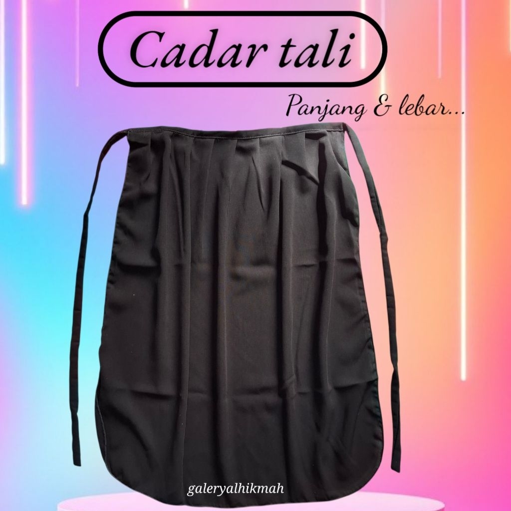 cadar tali rempel halus | niqob tali besar | pelengkap hijab | jetblack Bonanza