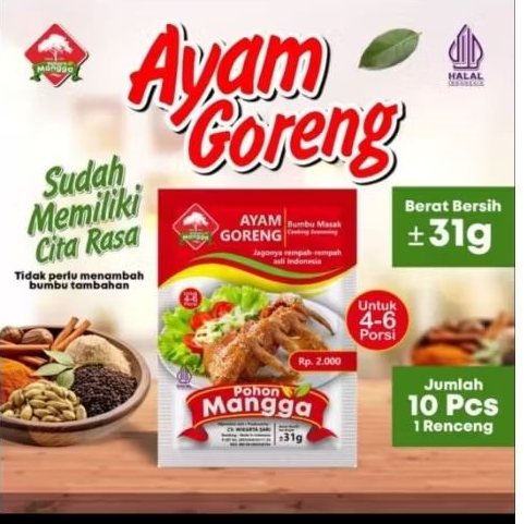 

Bumbu masak AYAM GORENG /gurih enak Cap pohonmangga