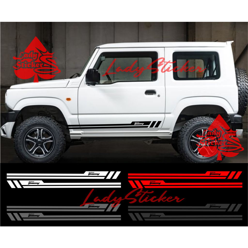 Cutting sticker mobil jimny sticker stiker mobil suzuki jimny