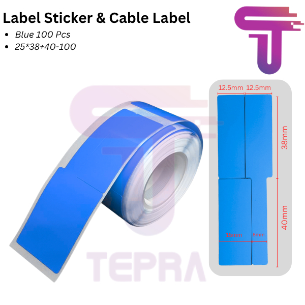 Stiker Label Kabel Jaringan/LAN/Fiber Optic/Listrik Anti Air Cable Label Sticker