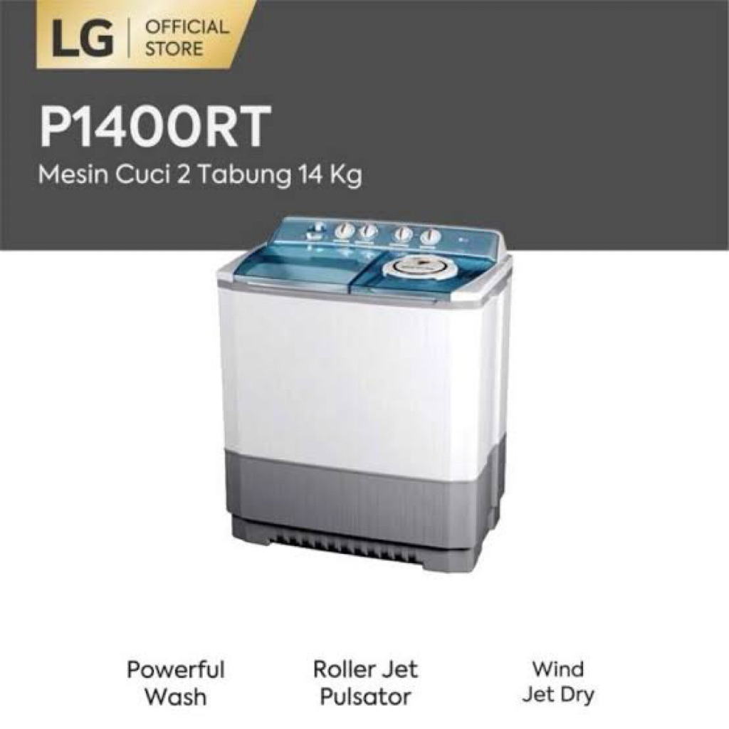 Mesin cuci LG 2 tabung 14 kg Mesin cuci 2 tabung 14 kg LG 1400rt