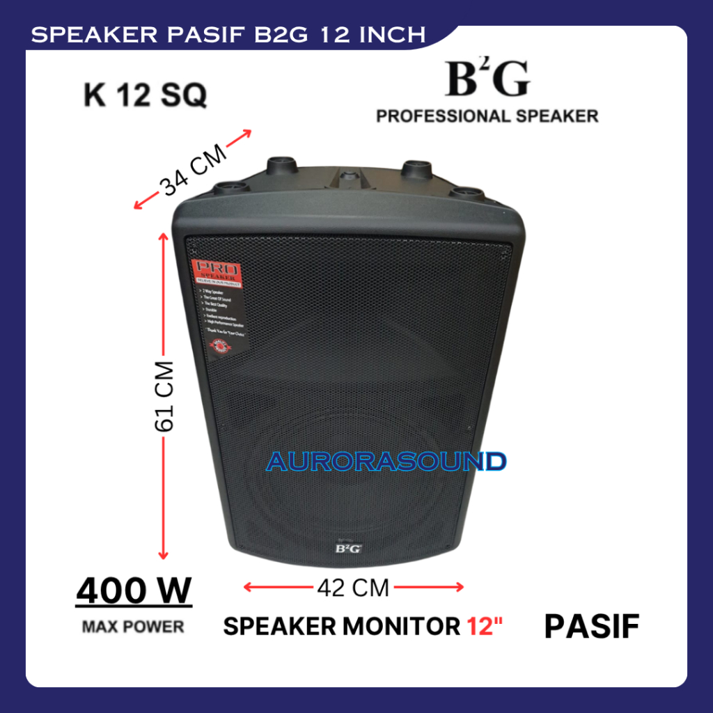 SPEAKER PASIF B2G 12 INCH BOX FIBER 12 IN PRO FULL RAM KUALITAS BAGUS
