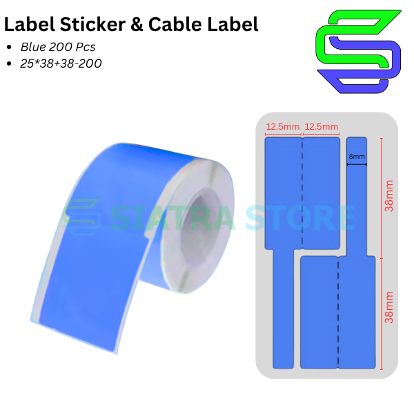 Stiker Label Kabel Jaringan/LAN/Fiber Optic/Listrik Anti Air Cable Label Sticker