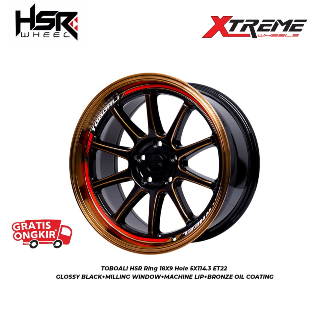 VELG MURAH R18 HSR TOABOALI R18 PCD 5X114,3 BISA TT