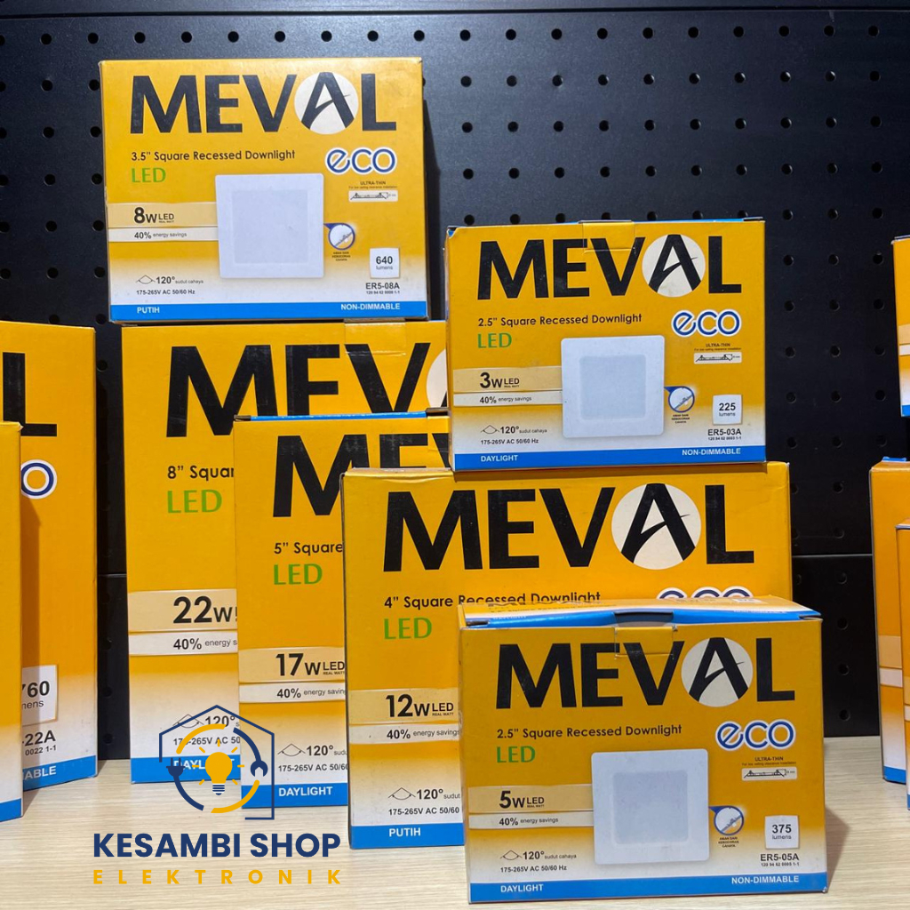 MEVAL LAMPU DOWNLIGHT LED INBOW ECO SERIES SLIM DOWNLIGHT MEVAL INBOW KOTAK PUTIH