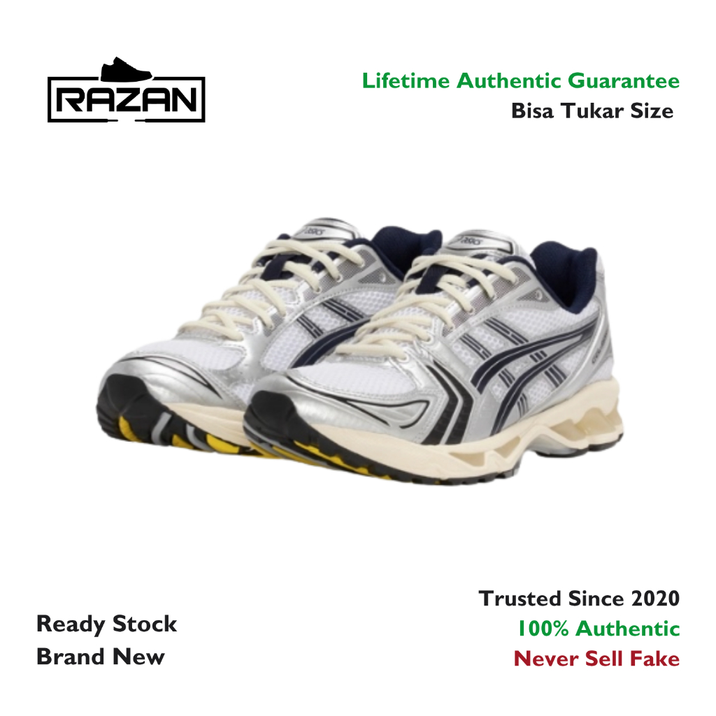 Asics Gel Kayano 14 JJJJound White Navy Gold 100% Authentic Original