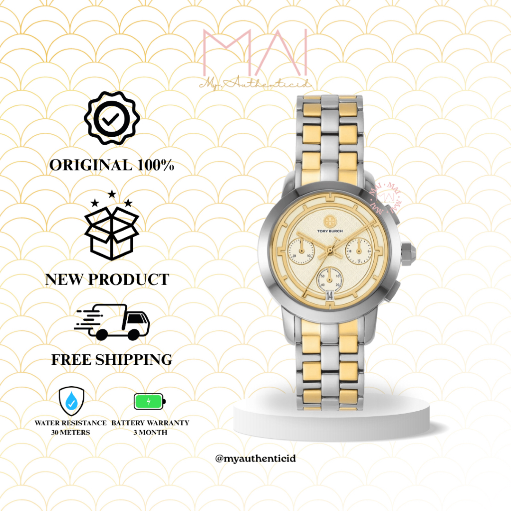 Te Be Classic Chronograph Two-Tone Women’s Watch TB1034-Silver gold