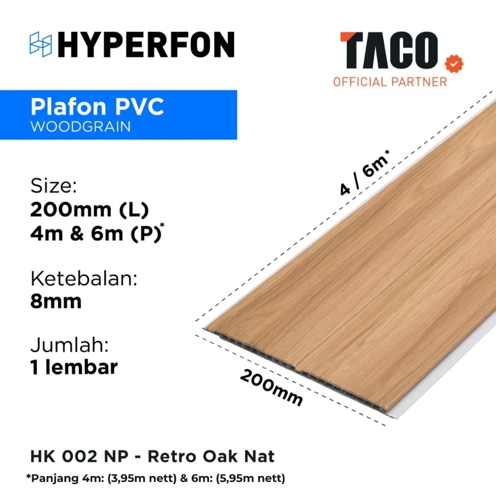 HYPERFON PLAFON PVC TYPE HK 002 NP