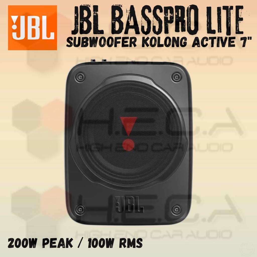 JBL Basspro Lite Subwoofer Kolong Aktif 7" inch Sub Underseat Active Slim Bass Bawah Jok Audio Mobil