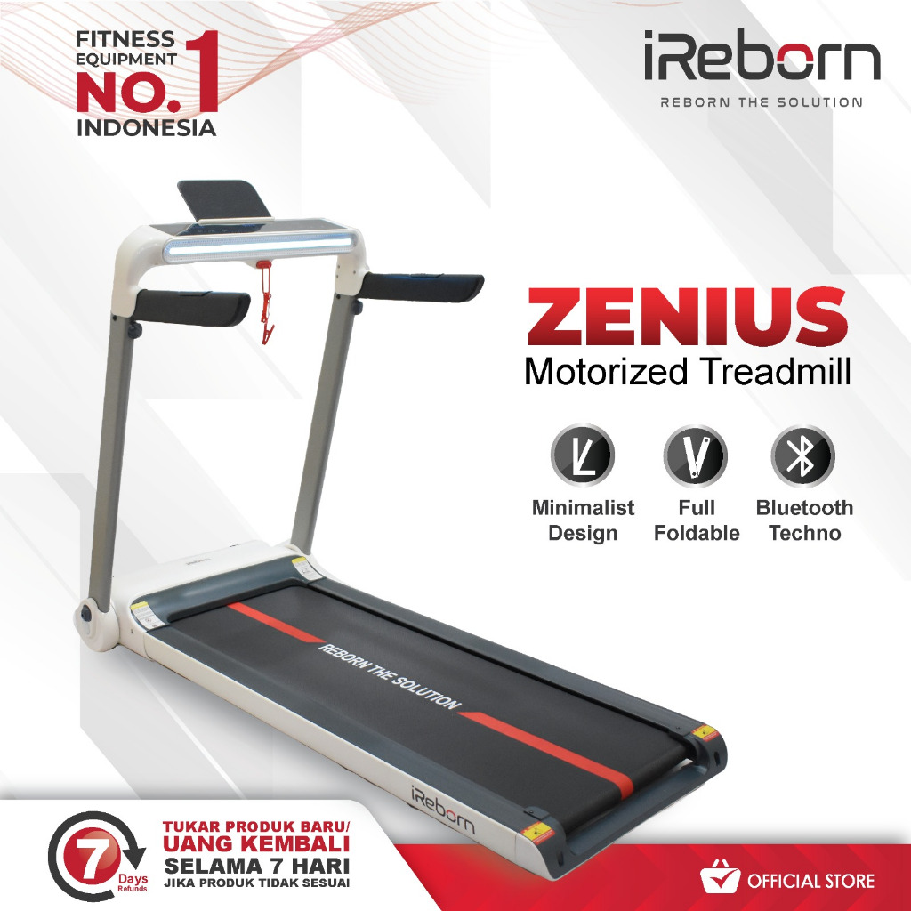 Alat Fitness Smart Treadmill Elektrik iReborn Zenius (BANDUNG)