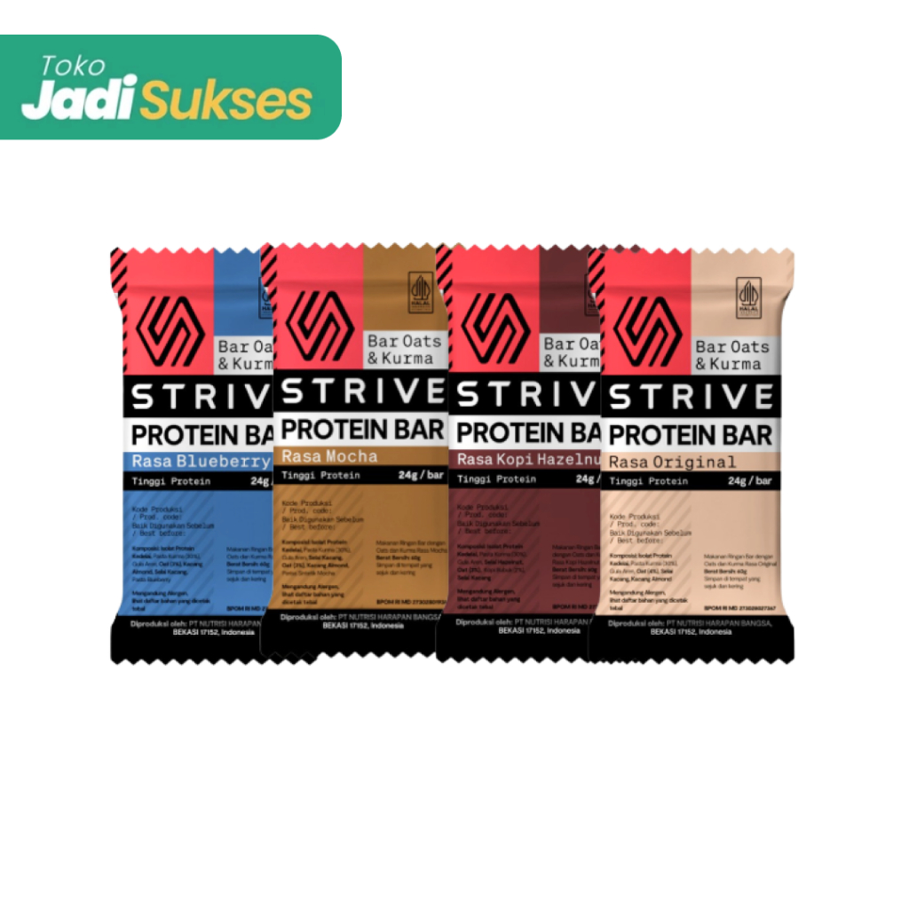 

Strive Protein Bar Oats dan Kurma 24gr [ED AGUSTUS 2025]