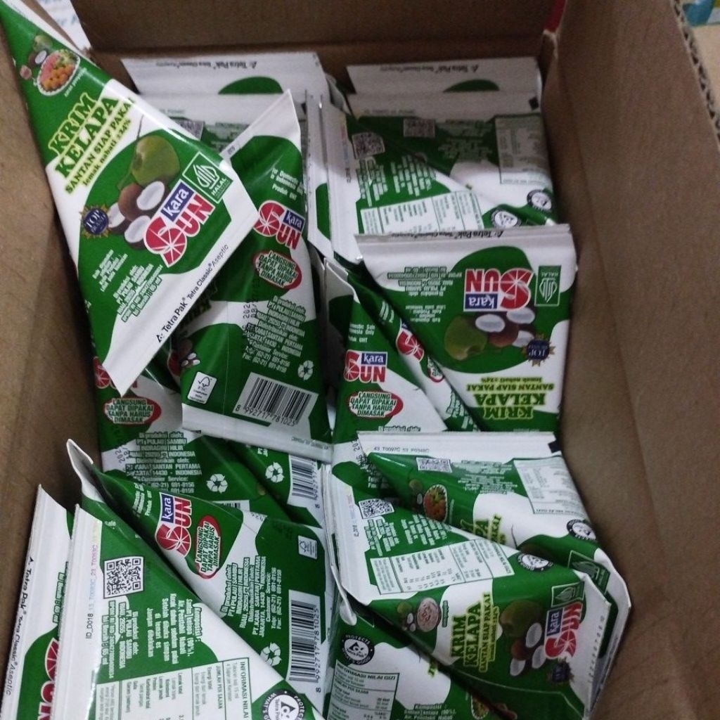 

sun kara krim kelapa kemasan 65ml 1dus